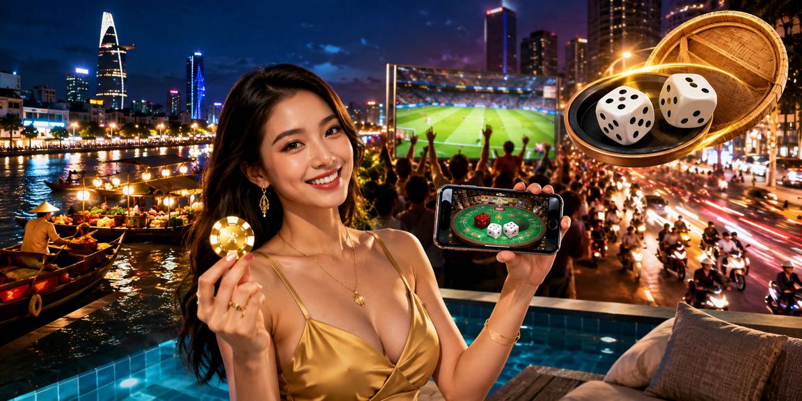 Người chơi Việt Nam trải nghiệm trò tài xỉu và dice game tại sòng bài trực tuyến TP.HCM
