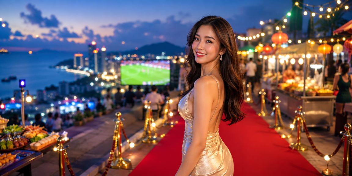 Người chơi tại chợ đêm Phú Quốc thư giãn với slot game jackpot trên điện thoại di động