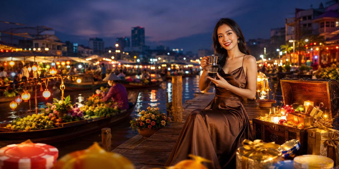Khung cảnh sòng bài và cá cược trực tuyến đặc trưng của Việt Nam với giao diện hiện đại